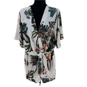Sheike Australia Floral Tropical Leaf Print Romper Playsuit Size 8 US (12 AU)